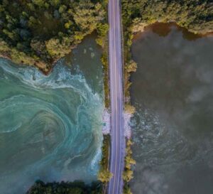 Road over dam